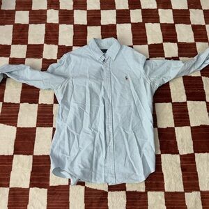Ralph Lauren Blue Striped Oxford Shirt Medium